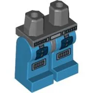 Hips and Dark Azure Legs with 2 Pockets and Kneepads Print