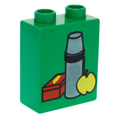 Duplo Brick 1 x 2 x 2 with Lunch Box Print