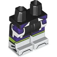 Hips with Black Legs and White Boots Pattern with Dark Purple Armor, Lime Stripe Print