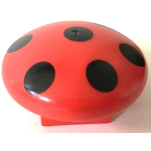 Duplo Mushroom 2 x 2 Base with Black Spots Print