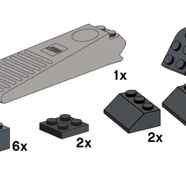 Gray Brick Separator with Black Frame Pieces