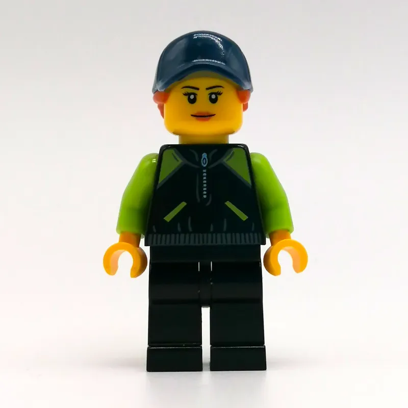 Black Torso, Lime Arms, Black Legs, Dark Blue Cap