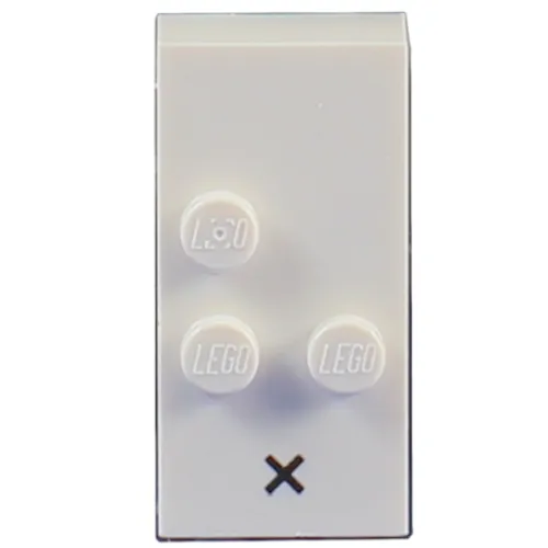 Braille Brick 2 x 4 with 3 Studs ⠦ and 'x' (Multiply) Print