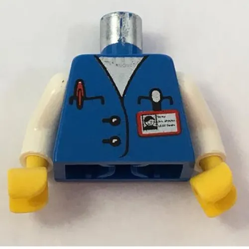 Torso Vest, Assistant Badge, Pen, and Clapboard on Back Print, White Arms, Yellow Hands