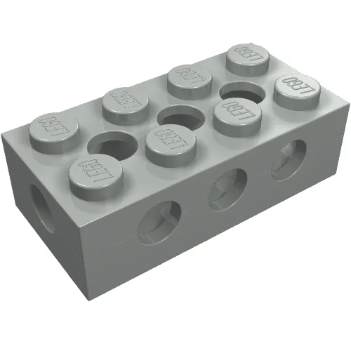 Technic Brick 2 x 4 with Top/Side/End Holes and Solid Studs