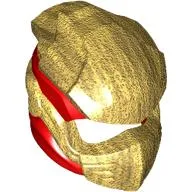 Helmet, Ninja with Wraps Red Pattern