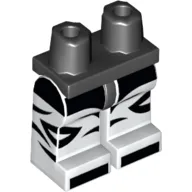 Hips and White Legs with Black Zebra Stripes Print