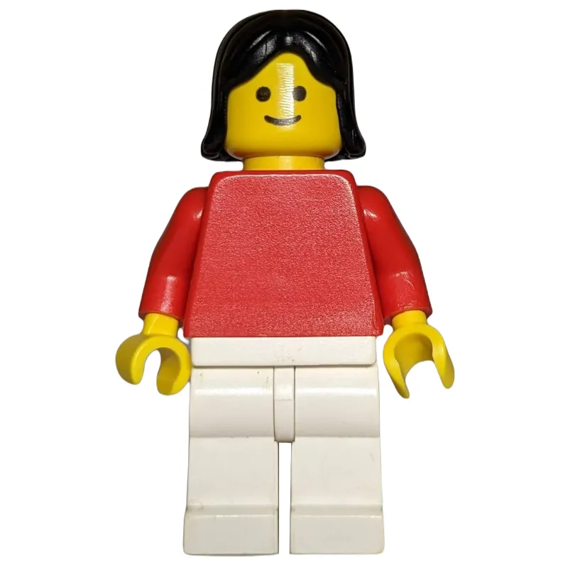 Woman, Red Torso, White Legs, Black Hair