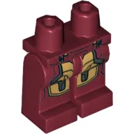 Hips and Dark Red Legs with Iron Man Gold and Silver Knee Plates Print