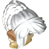 Hair Long Tapered in Back with Braids, Bangs and Elf Ears Medium Nougat, Gold Highlights Print