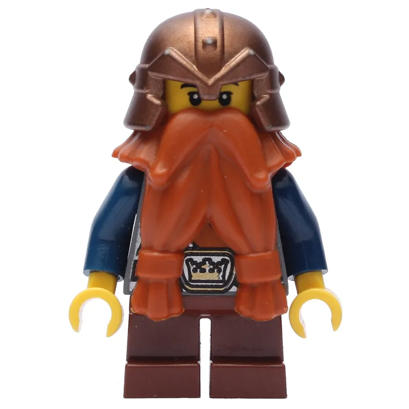Dwarf, Dark Orange Beard, Copper Helmet