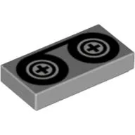 Tile 1 x 2 with Video Tape and Reels Print