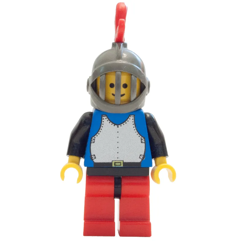 Knight (Breastplate on Blue) - Red Legs, Red Plume