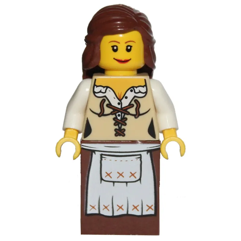 Maiden (Fantasy Era) - Brown Skirt, Reddish Brown Hair