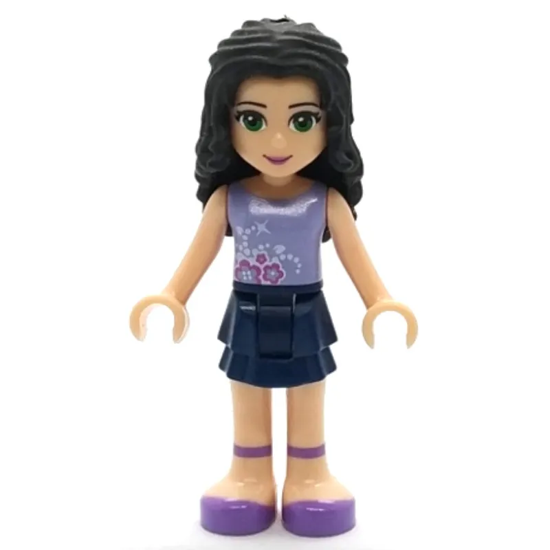 Emma - Lavender Top, Dark Blue Skirt