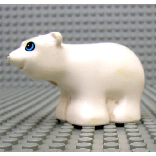 Duplo Animal Polar Bear Cub with Round Eyes Print [No Base]