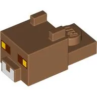 Animal Body Part, Cat Head 1 x 2 with Cube with Ears, White Nose, Yellow Eyes print