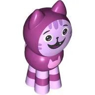 Animal, Cat, Standing, Spherical with Bright Pink Face print (DJ Catnip)
