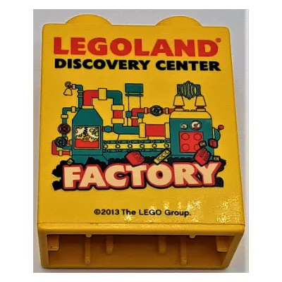Duplo Brick 1 x 2 x 2 with Legoland Discovery Center Factory Print -2013