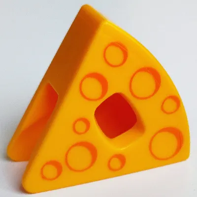 Costume Triangle, Cheese, Orange Holes Print
