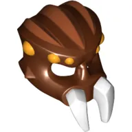 Mask Spider with 6 Orange Eye Spots, Dark Orange Stripes and White Fangs Print