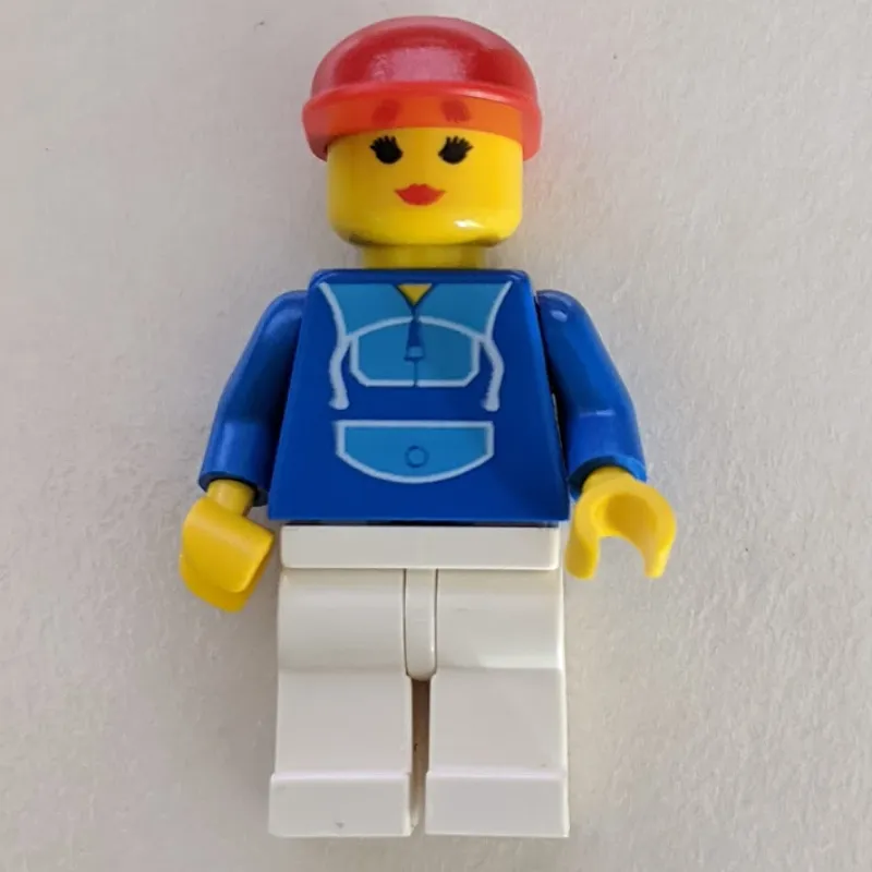 Woman - Blue Jogging Suite, White Legs