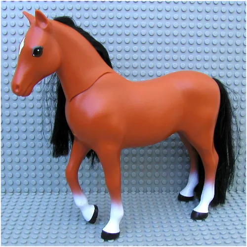 Scala, Animal, Horse with White Diamond and Black Mane Print