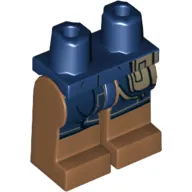 Hips and Medium Nougat Legs with Dark Blue Coat and Tan Bag Print (Cassian Andor)