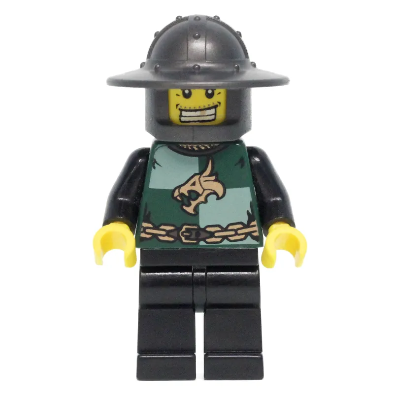 Dragon Knight, Dark Green, Wide Brim Helmet, Gold Tooth