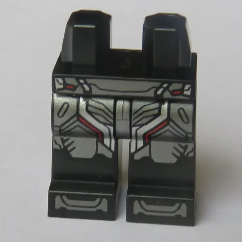 Hips and Black Legs with Metallic Silver Armour Print (War Machine)