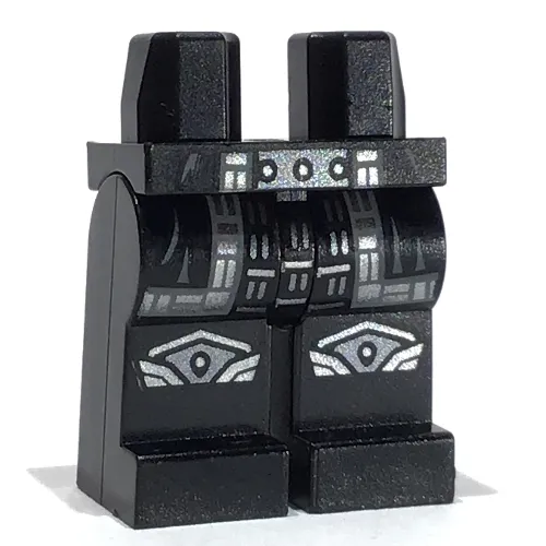 Hips and Black Legs with Silver Knee Pads, Robe print