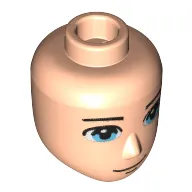 Minidoll Head Male Bright Light Blue Eyes print