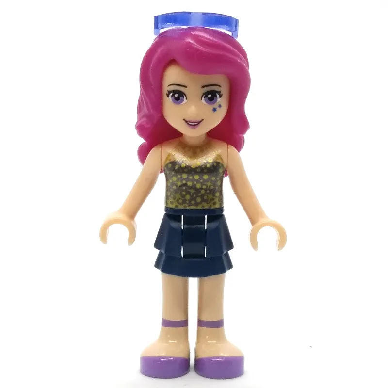 Livi - Black Top, Dark BLue Skirt, Glasses