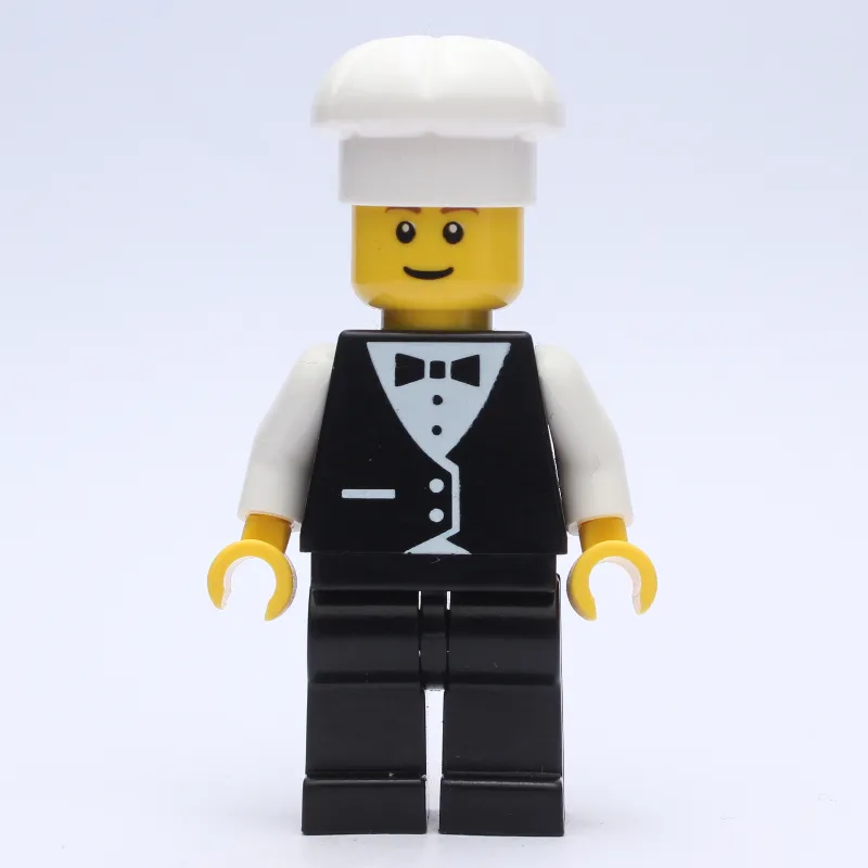 Waiter, Man, Black Suit and Bow Tie, Chef Hat
