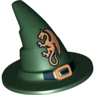 Hat, Wizard, Buckle and Gold Dragon Print