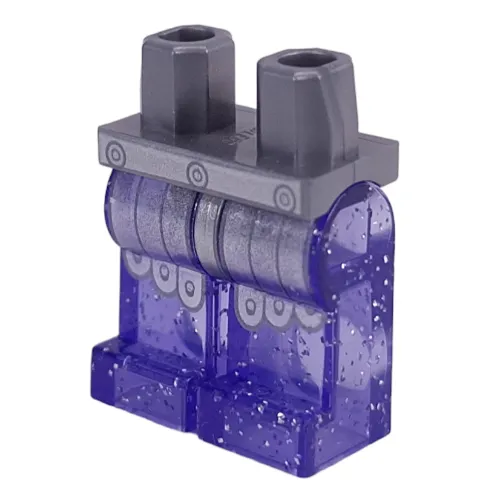Hips and Glitter Trans-Purple Legs with Silver Pteruges Print