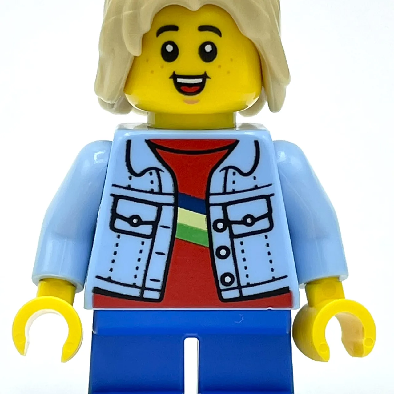 Kid - Bright Light Blue Torso, Blue Legs, Tan Hair