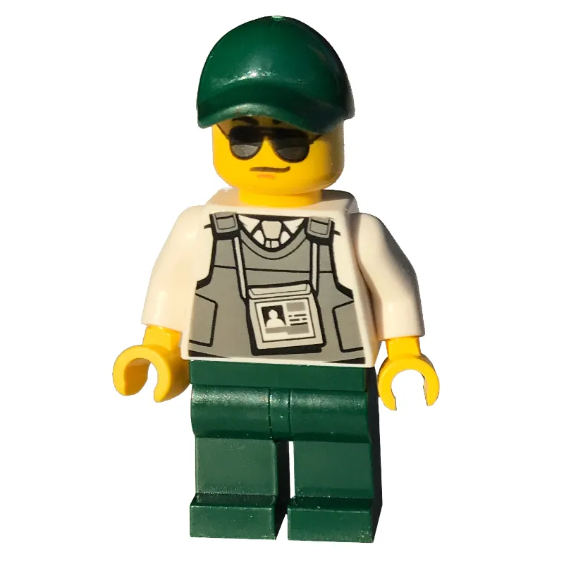 Security Officer - Bullet-Proof Vest, Dark Green Legs, Cap