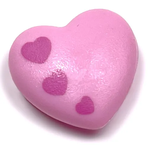 Clikits Icon, Heart 2 x 2 Large with Pin and 3 Dark Pink Hearts Print