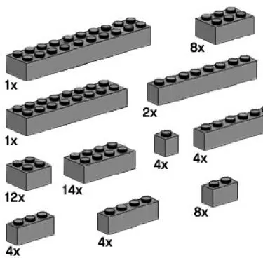 Assorted Dark Gray Bricks