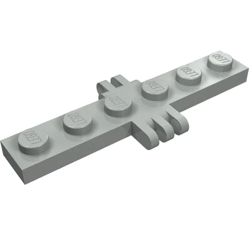 Hinge Plate 1 x 6 with 2 and 3 Fingers On Sides