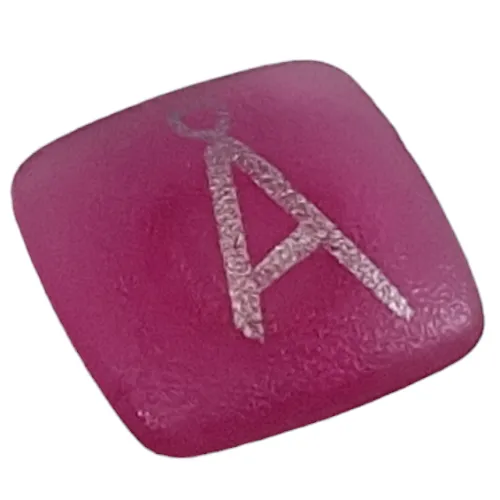 Clikits Icon, Square 2 x 2 Small with Pin and Silver Danish 'A' Circle Print