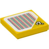 Tile 2 x 2 with '?' and Barcode Print (Sticker)