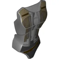 Large Figure Torso Cover, Female, Dark Brown West Print (Jyn Erso)