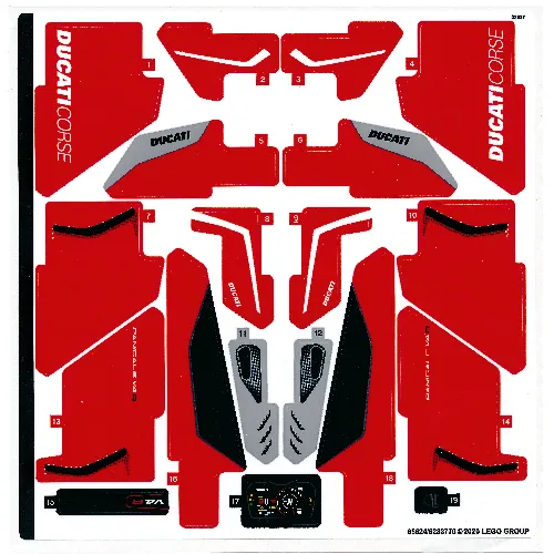 Sticker Sheet for Set 42107-1