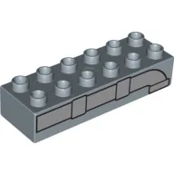 Duplo Brick 2 x 6 with Pipe Print