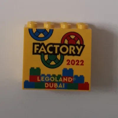 Brick 2 x 4 x 3 with 'LEGOLAND DUBAI 2022 FACTORY' Print
