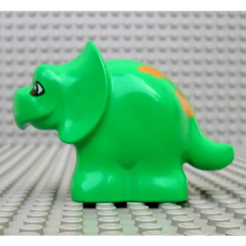 Duplo Dinosaur Triceratops Baby with Brown Spots Print