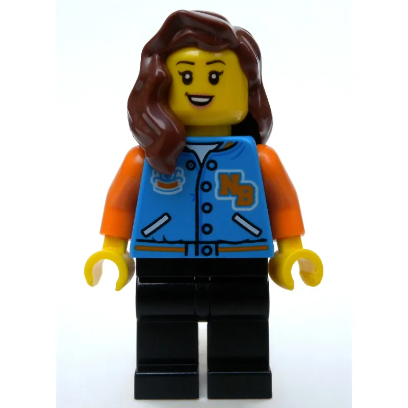 Dark Azure Torso, Black Legs, Reddish Brown Hair