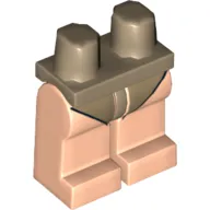 Hips and Light Nougat Legs with Dark Tan Leotard Print